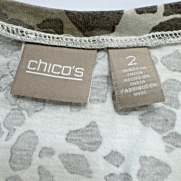 Animal Print T-Shirt AOP Giraffe Safari Whimsy Busy Mom Grunge READ Chicos 2 (L) - Picture 9 of 14